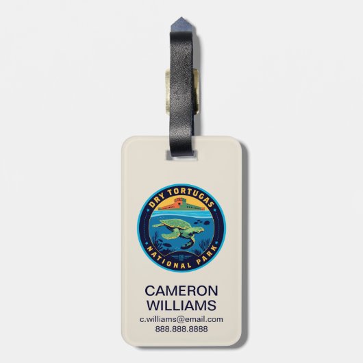 Nationaal park Dry Tortugas Bagagelabel (Achterkant verticaal)