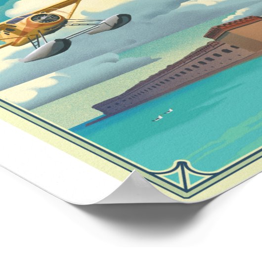 Nationaal park Dry Tortugas Litho Artwork Poster (Hoek)