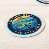 Nationaal park Dry Tortugas Ronde Kartonnen Onderzetter (Gebogen)