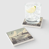 Nationaal park Dry Tortugas Stenen Onderzetter (Zijkant)