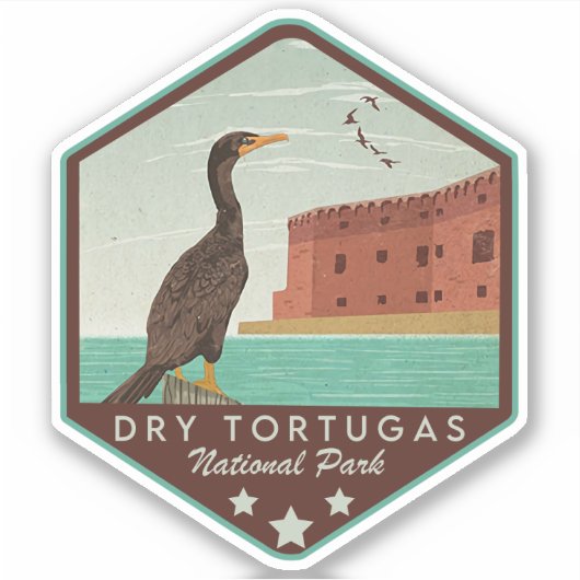 Nationaal park Dry Tortugas Sticker (Voorkant)