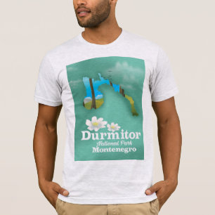 Nationaal park Durmitor, kaart Montenegro T-shirt