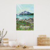 Nationaal park Écrins Frankrijk Reisposter Poster (Keuken)