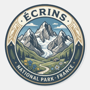 Nationaal park Écrins Frankrijk Ronde Sticker