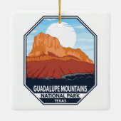 Nationaal park El Capitan Retro Keramisch Ornament (Achterkant)