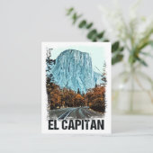 Nationaal park El Capitan Yosemite  Retro Briefkaart (Staand voorkant)