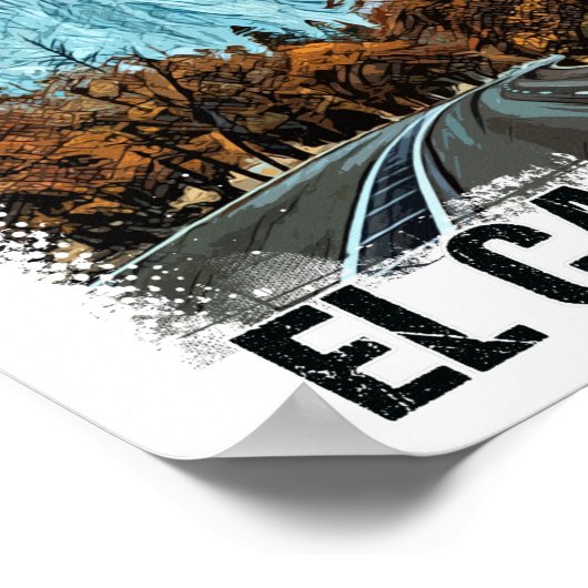 Nationaal park El Capitan Yosemite  Retro Poster (Hoek)