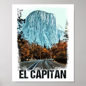 Nationaal park El Capitan Yosemite  Retro Poster (Voorkant)
