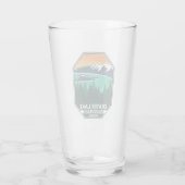 Nationaal park Elk Retro Compass Emblem Glas (Achterkant)