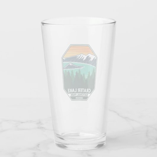 Nationaal park Elk Retro Compass Emblem Glas (Achterkant)