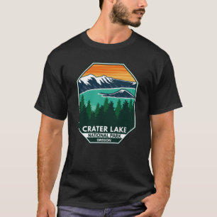 Nationaal park Elk Retro Compass Emblem T-shirt