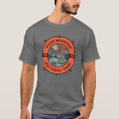 Nationaal park Elk Retro Compass T-shirt (Voorkant)