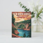 Nationaal park en natuurgebied New River Gorge Feestdagenkaart (Staand voorkant)