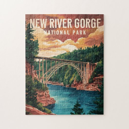 Nationaal park en natuurgebied New River Gorge Legpuzzel (Verticaal)