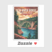 Nationaal park en natuurgebied New River Gorge Sticker (Vel)