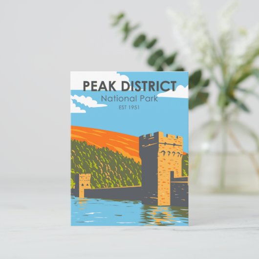 Nationaal Park Engeland van het district Peak  Briefkaart (Staand voorkant)