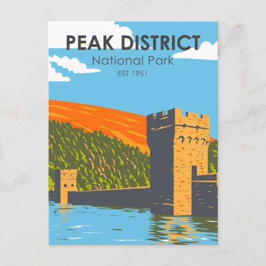 Nationaal Park Engeland van het district Peak  Briefkaart (Voorkant)