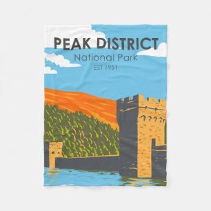 Nationaal Park Engeland van het district Peak  Fleece Deken