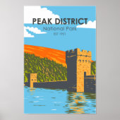 Nationaal Park Engeland van het district Peak  Poster (Voorkant)