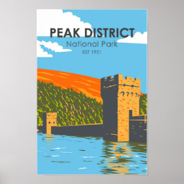 Nationaal Park Engeland van het district Peak  Poster