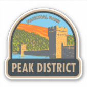 Nationaal Park Engeland van het district Peak  Sticker (Voorkant)