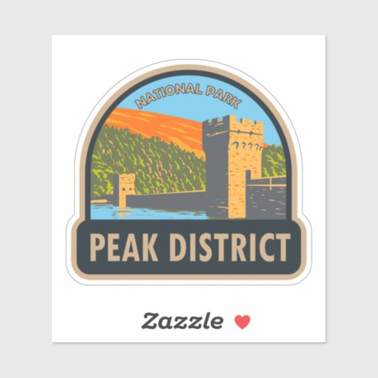 Nationaal Park Engeland van het district Peak  Sticker (Vel)