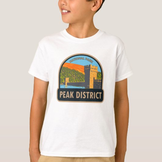 Nationaal Park Engeland van het district Peak T-shirt (Voorkant)