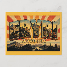 Nationaal park Eryri Snowdonia Wales Berg  Briefkaart