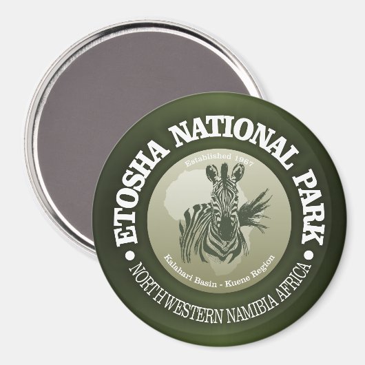 Nationaal park Etosha Magneet (Voorkant / Achterkant)
