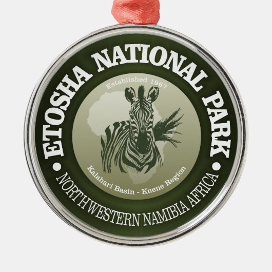 Nationaal park Etosha Metalen Ornament (Voorkant)