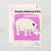 Nationaal park Etosha, Namibië Briefkaart (Voorkant / Achterkant)