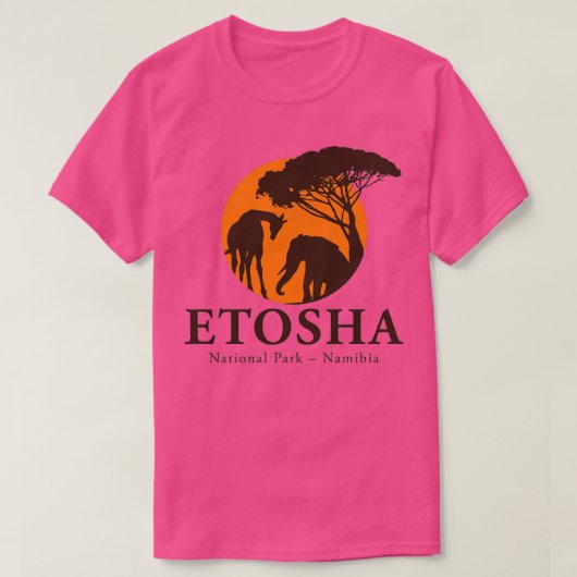 Nationaal park Etosha Namibië T-shirt (Design voorkant)