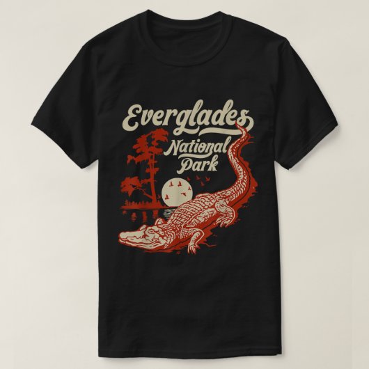 Nationaal park Everglades  Crocodile Alligat T-shirt (Design voorkant)