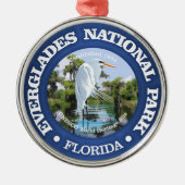 Nationaal park Everglades (egret) Metalen Ornament (Voorkant)