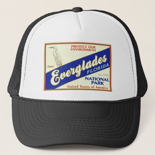 Nationaal park Everglades (Egret) Trucker Pet (Voorkant)