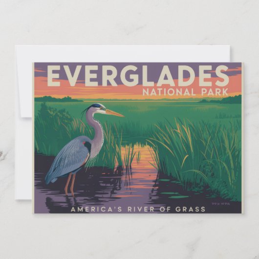 Nationaal park Everglades Feestdagenkaart (Voorkant)