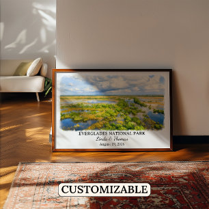 Nationaal park Everglades Florida, Aquarel Poster