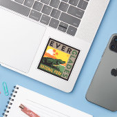 Nationaal park Everglades | Florida Sticker (Laptop met iPhone)
