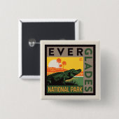 Nationaal park Everglades | Florida Vierkante Button 5,1 Cm (Voorkant /achterkant)