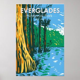 Nationaal park Everglades Florida vintage Poster