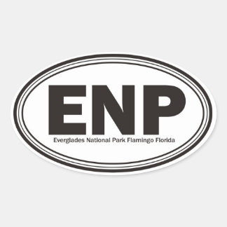 Nationaal park Everglades Ovale Sticker