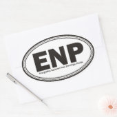Nationaal park Everglades Ovale Sticker (Envelop)