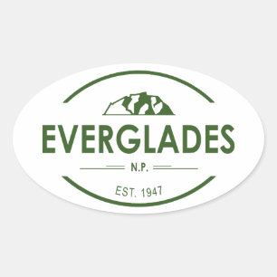 Nationaal park Everglades Ovale Sticker