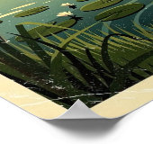 Nationaal Park Everglades Retro Poster (Hoek)