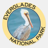 Nationaal park Everglades Ronde Sticker (Voorkant)