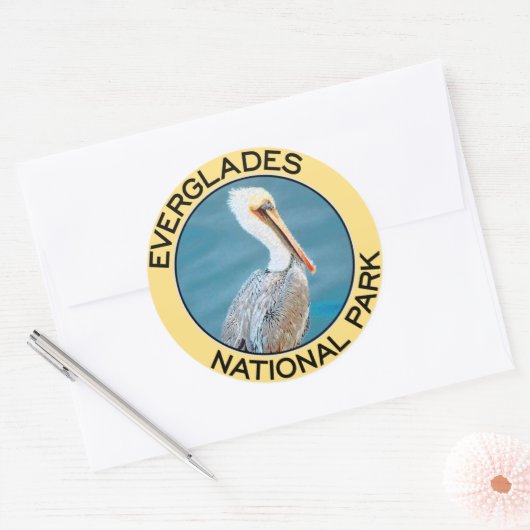 Nationaal park Everglades Ronde Sticker (Envelop)