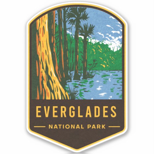 Nationaal park Everglades Sticker (Voorkant)