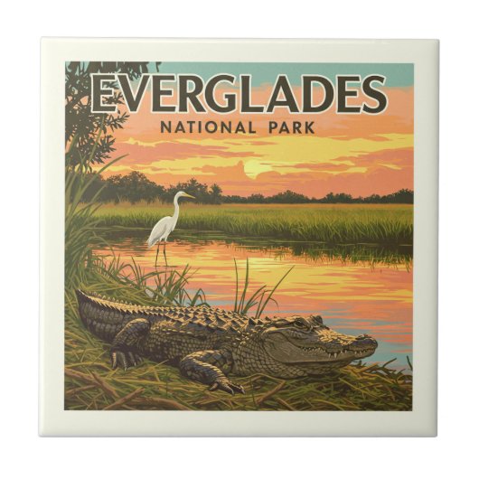 Nationaal Park  Everglades Tegeltje (Voorkant)