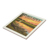 Nationaal Park Everglades Tegeltje (Zijkant)