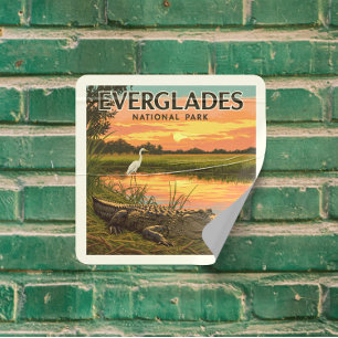 Nationaal Park Everglades Vierkante Sticker